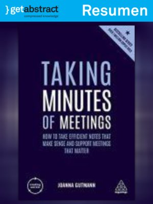 cover image of Toma de minutas de las reuniones (resumen)